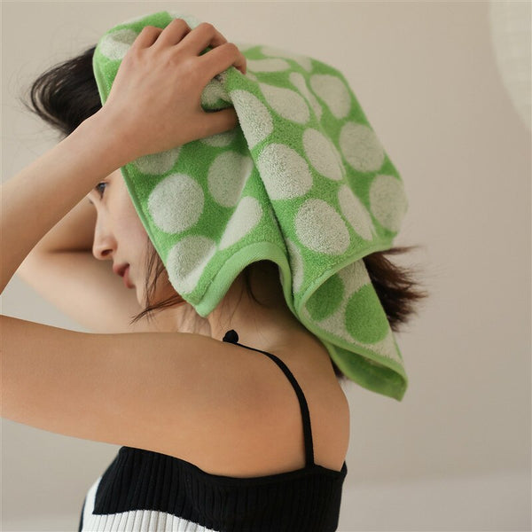 green dots cotton hand bath beach towel set bathroom accessories homewares