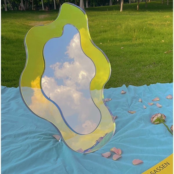 iridescent irregular rainbow pond nordic decorative mirror