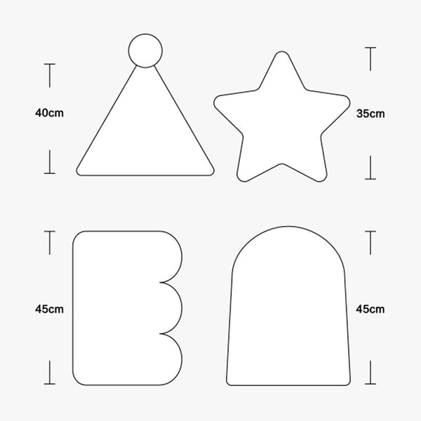 neutral colors fun shapes throw pillow decorative cushions