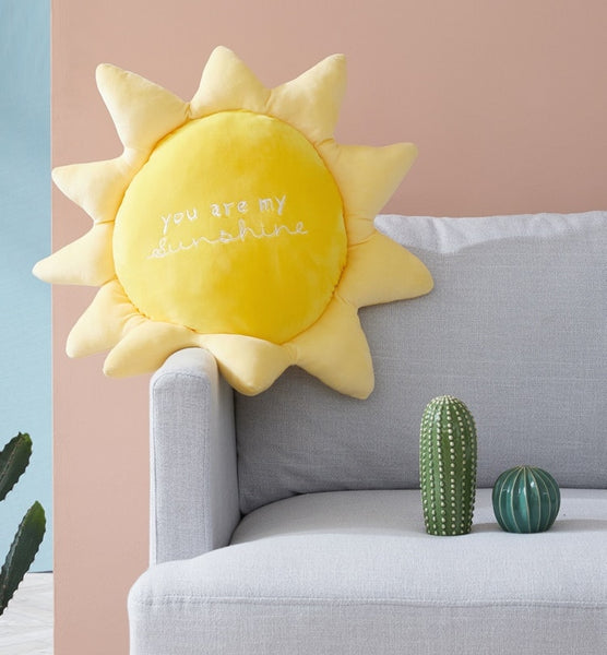 sun cloud rainbow plush cushion for nursery decor