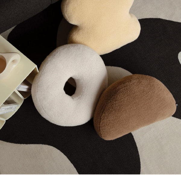 donut neutral color decorative throw pillows sofa style