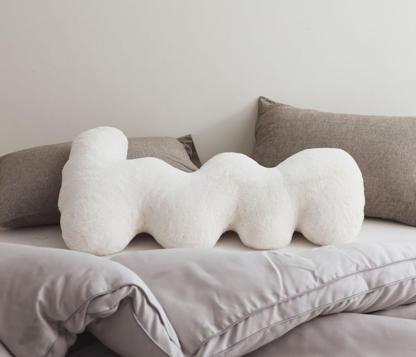 donut letter nordic plush cushion throw pillow