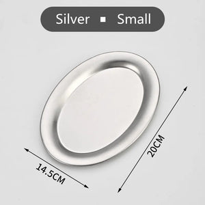 stainless steel silver serving dish platter plate tray kitchen and dining serveware bauhaus design modern chic