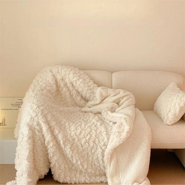 fluffy plush throw blanket living room decor soft furnishing home accessories sofa cover duvet bedroom bedding