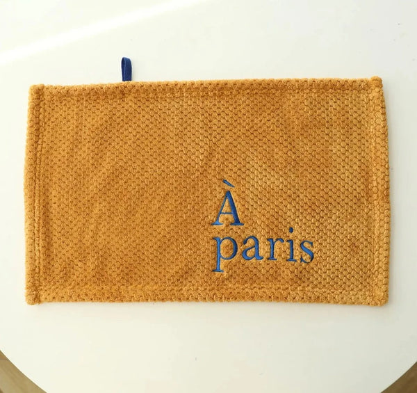 french letter parisienne parisian hand towels for kitchen bathroom merci a paris textured soft fabric