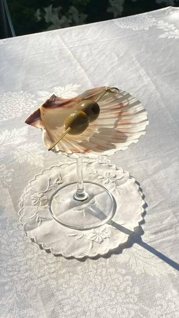 Seashell Glassware Handmade Seashell Coupe / Martini Glass – Peppery Home