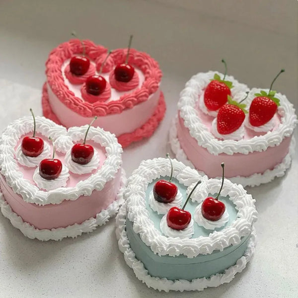 fake faux cake jewelry organizer box organiser cute y2k strawberry cherry pink blue harajuku maximalist fun storage trinket box