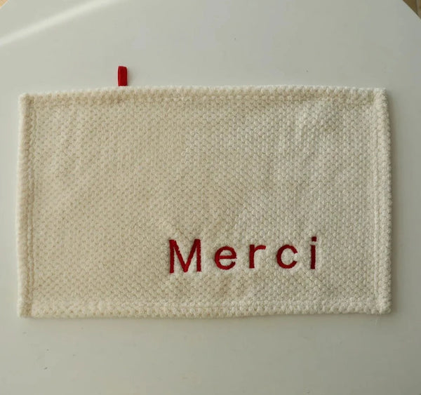 french letter parisienne parisian hand towels for kitchen bathroom merci a paris textured soft fabric