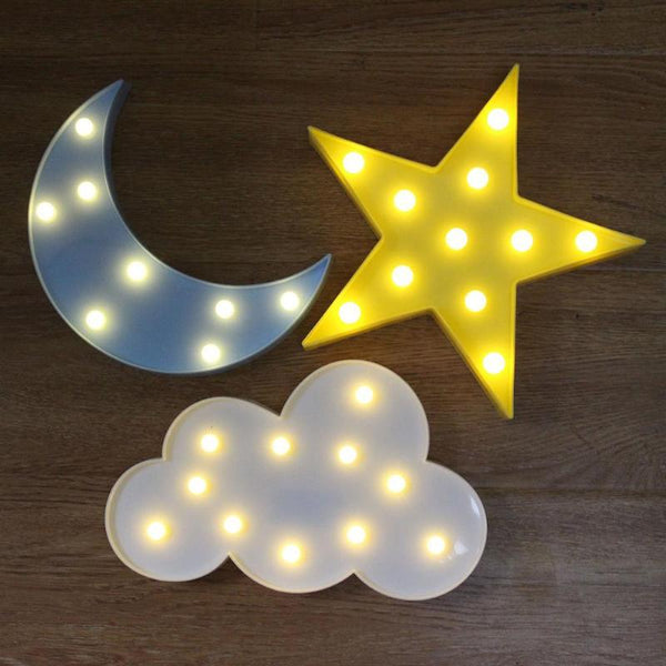 cloud moon star night lamps for nurseries