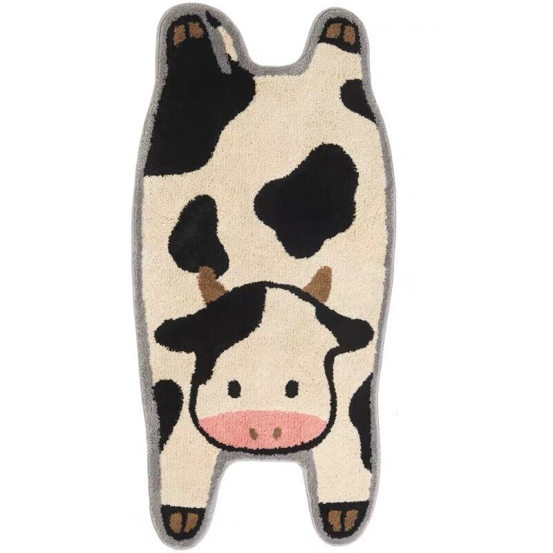 cute fluffy cow moo rug for nursery nurseries kids room area rug maximalist home animal decor