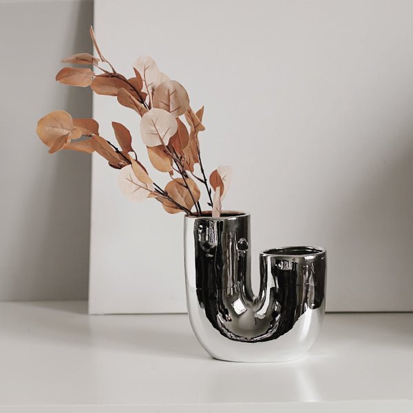 bauhaus inspired silver modern vases holders home decor homewares y2k