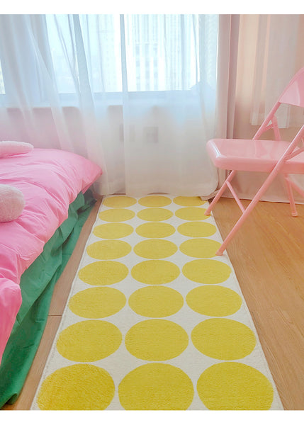 tufted geometric print colorful colourful area rug fun bold room decor