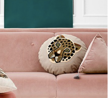 tiger cheetah print round cushion cover pillow case decorative