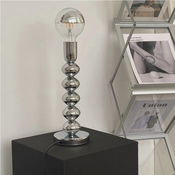 silver bauhaus inspired bulb table lamp study desk lamp lighting luxury mid century