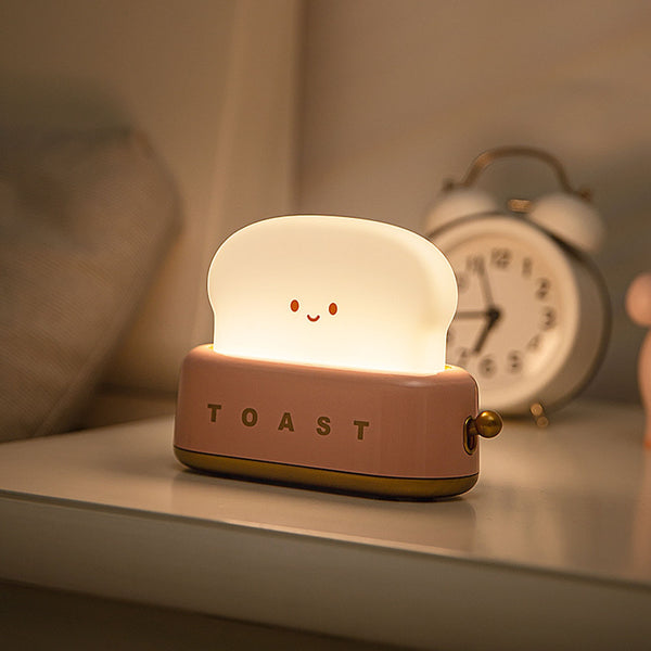 cute toast bedside table lamp night lamp desk lamp decor nursery children girly room homewares lighting
