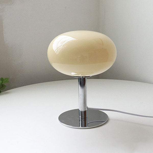 bauhaus inspired glass silver metal table lamp lighting vintage decor study desk lamp