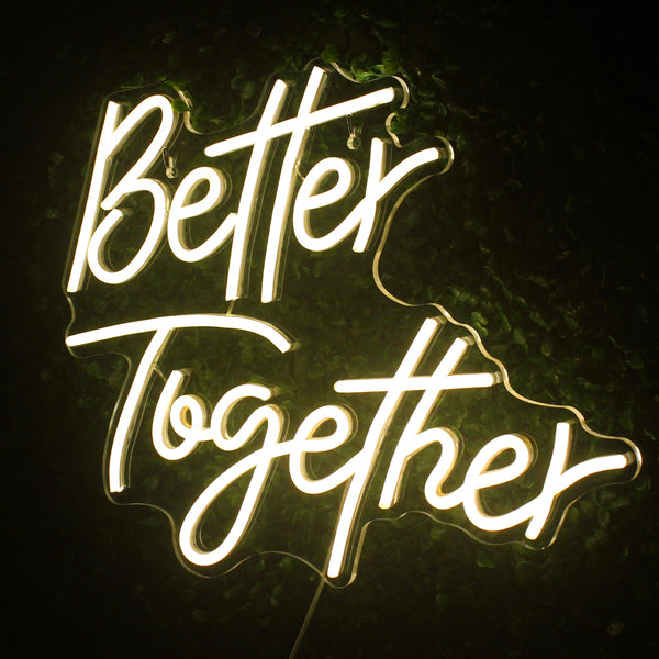 better together LED neon sign, engagement party parties wedding decor wall light home decor neon party sign