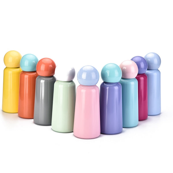 stainless steel thermos water bottle flask candy colour color pastel cute bottle