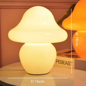 peppery glass murano mushroom table lamp vintage striped home decor lighting