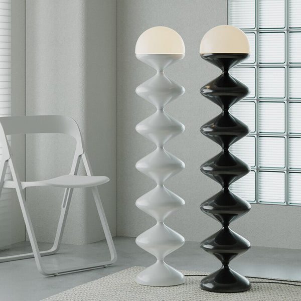 bauhaus mid century inspired floor table lamp led modern acrylic lighting black and white home decor