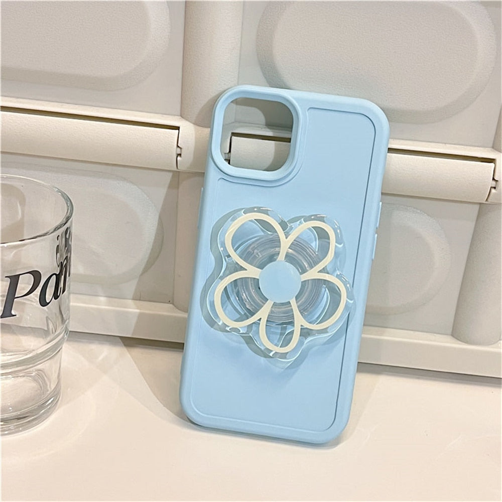 blue pastel flower bracket iphone phone case tech accessories cute y2k