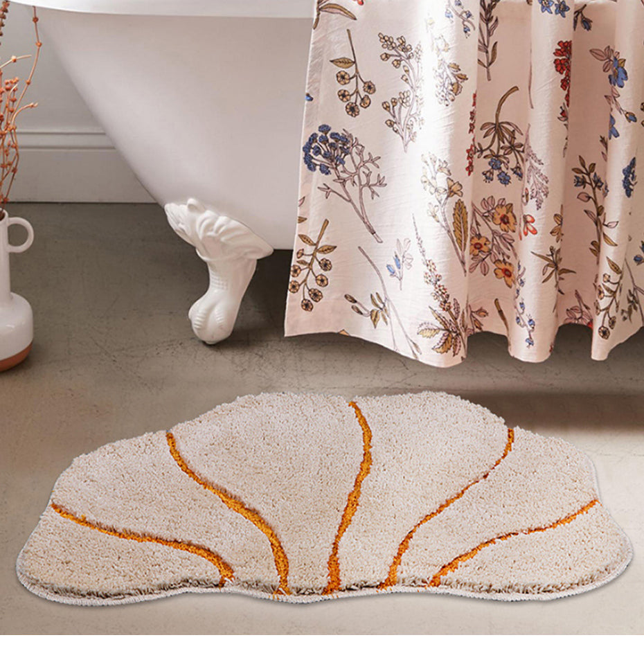 sea shell clam bath mat bathroom rug