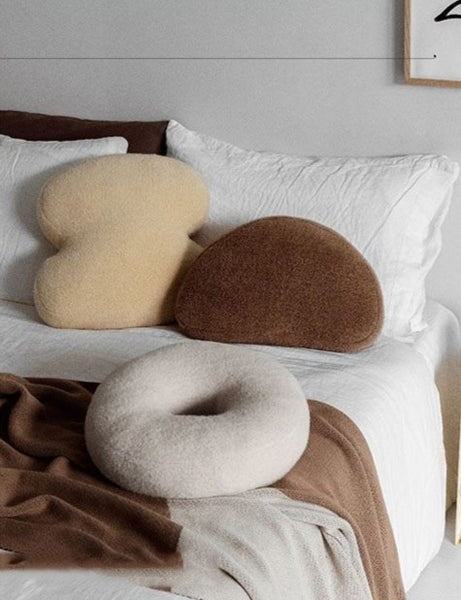 donut neutral color decorative throw pillows sofa style