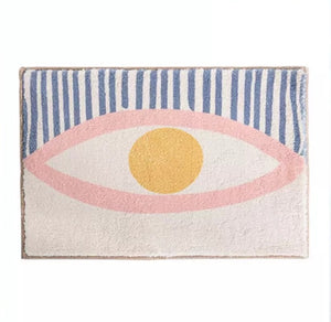 evil eye bathroom rug bath mat geometric