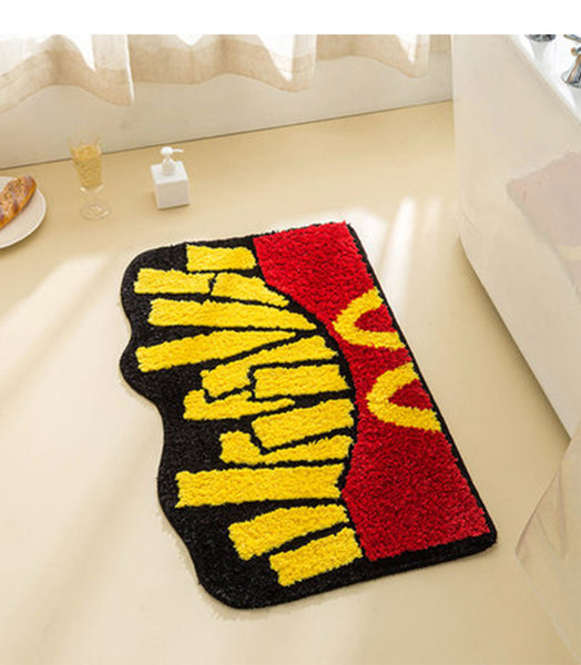 French fries McDonalds bathroom rug bath mat 