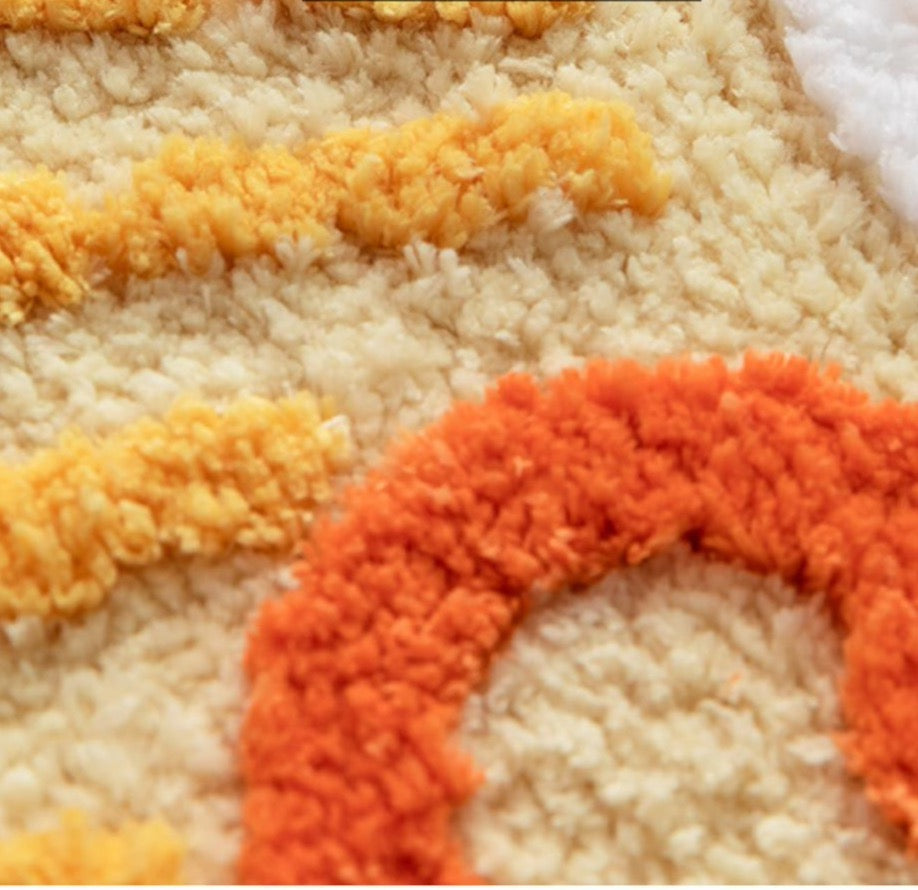 Peppery Home Sunshine & Good Bath Mats yellow bathroom rugs