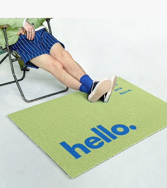 fun hello doormat door mat hallway entrance pvc rug