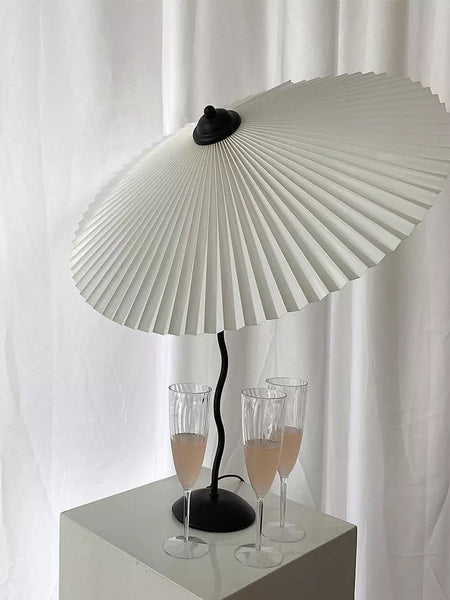 artdeco pleated lamp shade squiggle lamp modern umbrella table lamp lighting