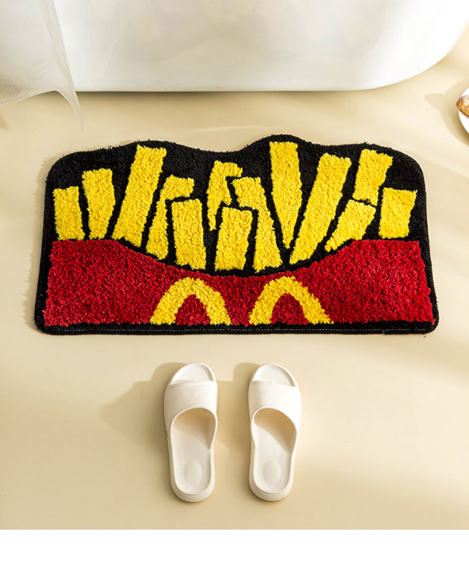 French fries McDonalds bathroom rug bath mat 