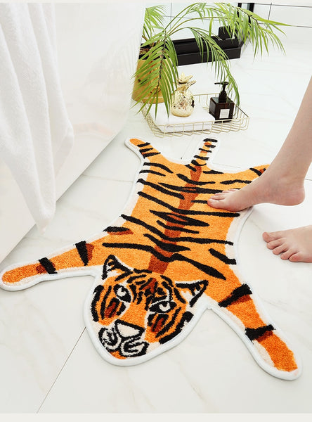 tiger bathroom rug bath mat fun