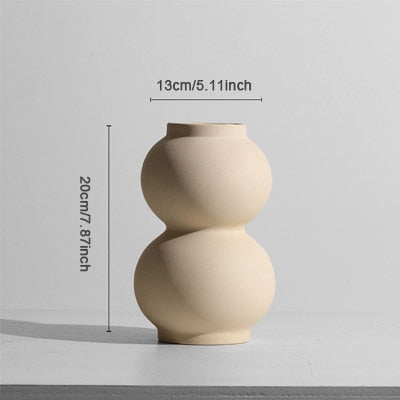 ceramic donut minimal vases and candle holders bubble white