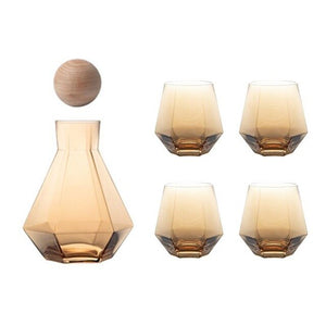 5 piece pitcher and glasses set