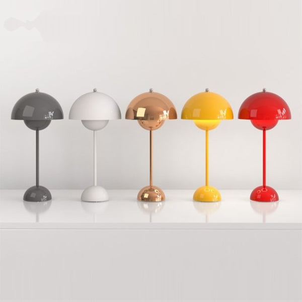 iron danish mini table lamp candy colors mushroom