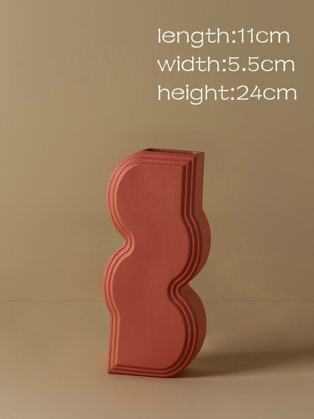 modern ceramic vase pastel colors