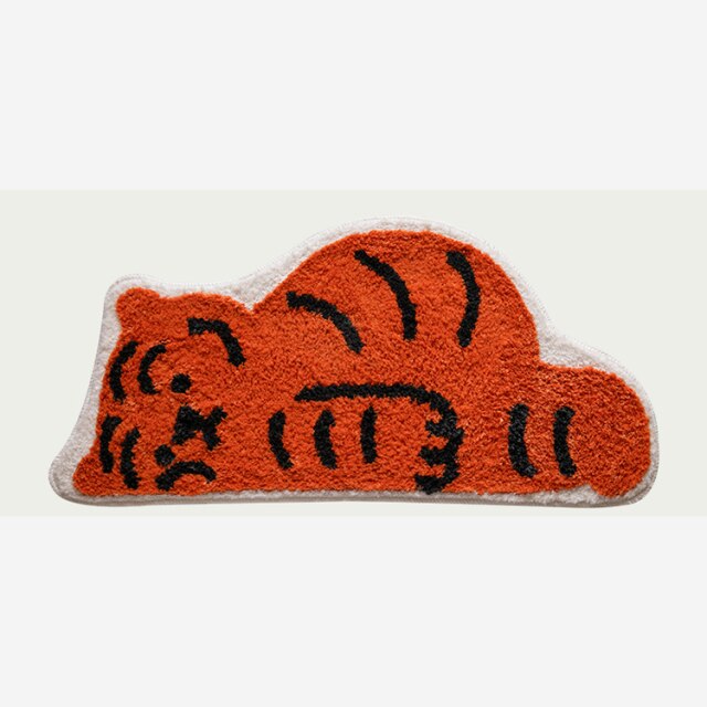 tiger bath mat bathroom rug carpet decoration