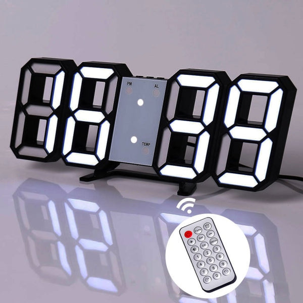 led digital clock bedside desktop wall clock alarm