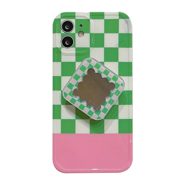 PASTEL checkered apple iphone phone cases punk cute girly
