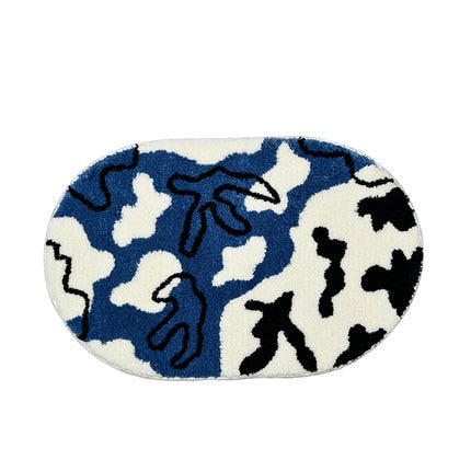 cow print pattern bath mat bathroom rug bathmat