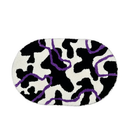 cow print pattern bath mat bathroom rug bathmat