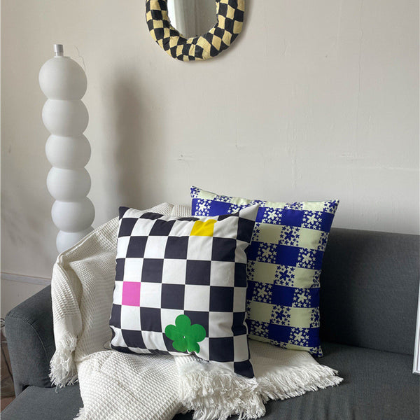 checkerboard color colourful throw pillows decorative cushion sofa bedroom decor kawaii colorful bedroom living room