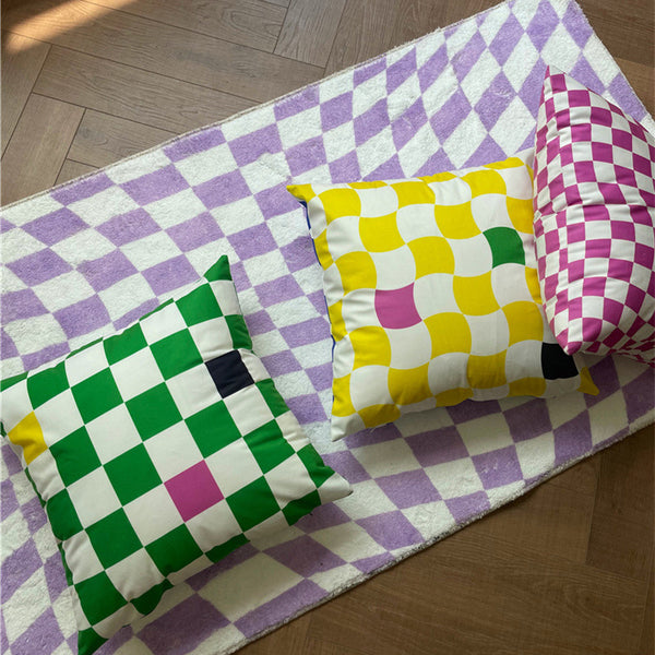 checkerboard color colourful throw pillows decorative cushion sofa bedroom decor kawaii colorful bedroom living room