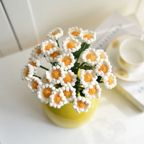 crochet handmade flowers daisy sunflower artificial flowers 