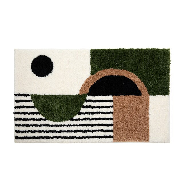 neutral color colour brown green bath mat bathroom rug homewares tufted