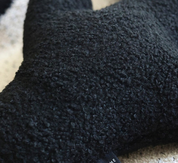 black flower 3d cushion throw pillow sofa styling decor soft homewares