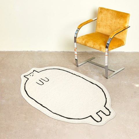 fat cat print area rug nursery play room kids rug bath mat bathroom rug decor
