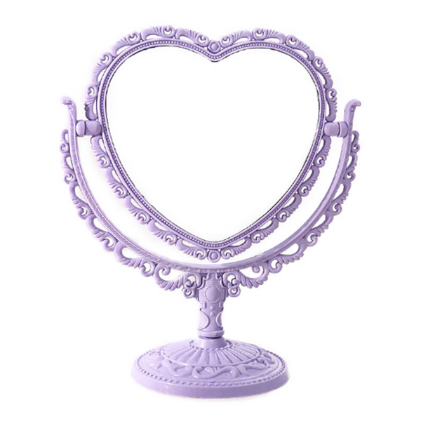 heart shaped cute make up vanity mirror